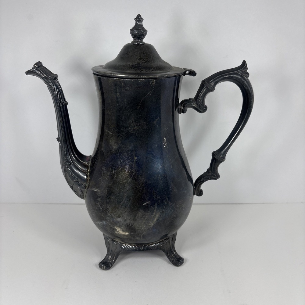 Towle Silverplated Tea Pot Victorian Style 11 Inch Tall Silver Plate USA